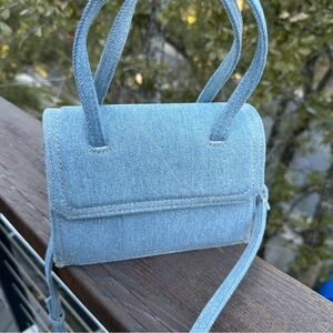 ZARA Denim Mini City Crossbody Bag